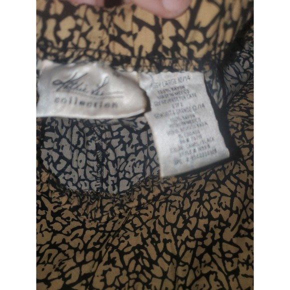 Women's Vintage Kathie Lee Duster Animal Print Built In Necklace And Pants Larg - Picture 6 of 6